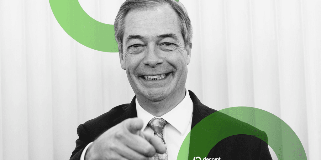 Crypto Billionaires Donate $9.4M to Farage’s Reform UK in Q1